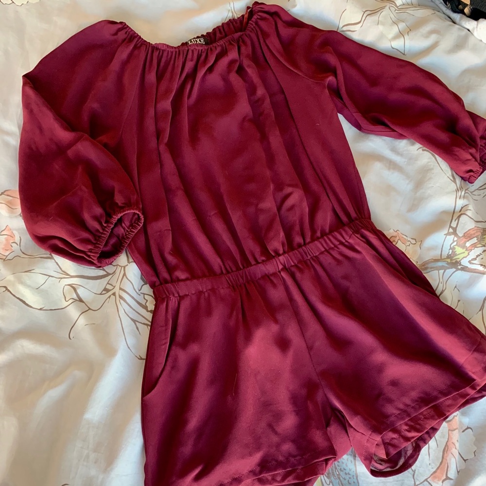 Luxe Burgundy Romper